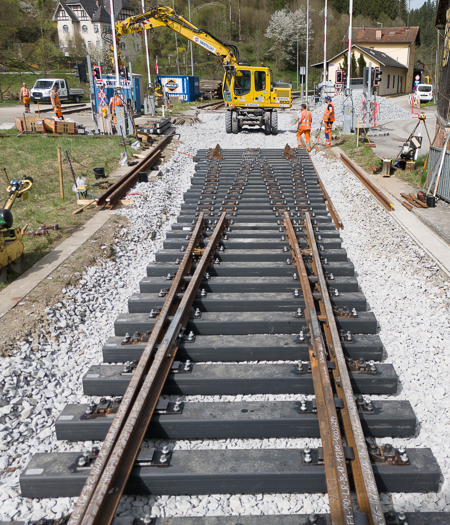 STRAILway polymer sleeper - Installation at turnout