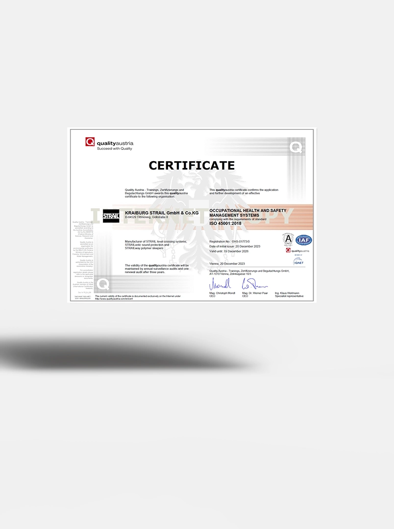 ISO 45001 certificate Occupational health and safety management system