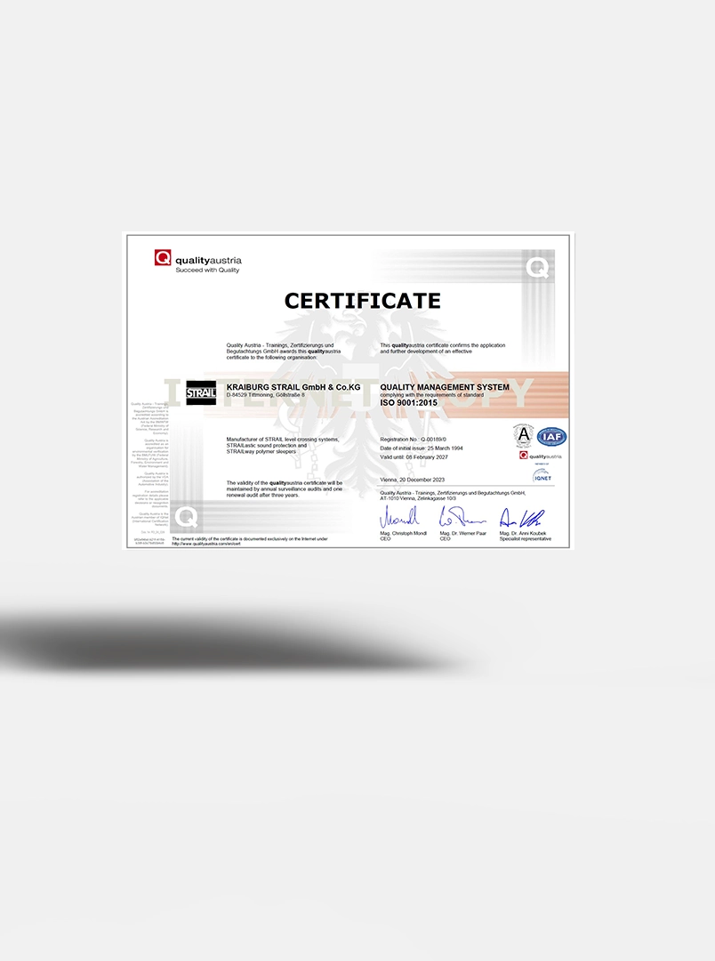 ISO 9001 certificate quality management system