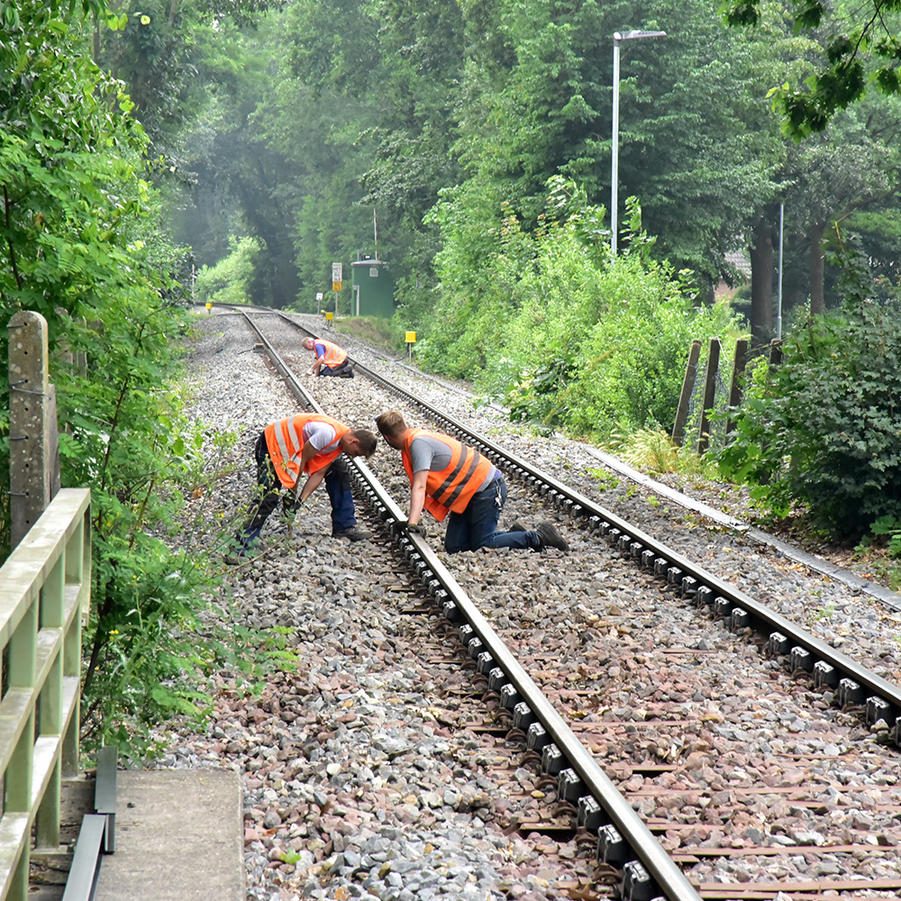 Rail web dampers in Nordhorn