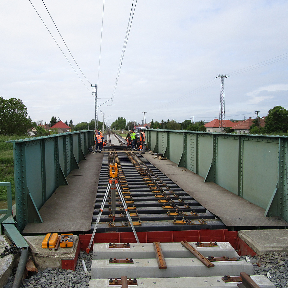 STRAILway bridge sleepers in Repcelak, Hungary