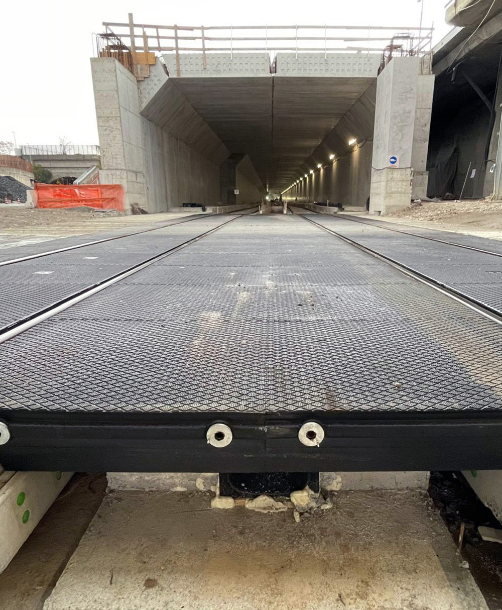 inno für Aufgleisplattform am Hafen von Genua