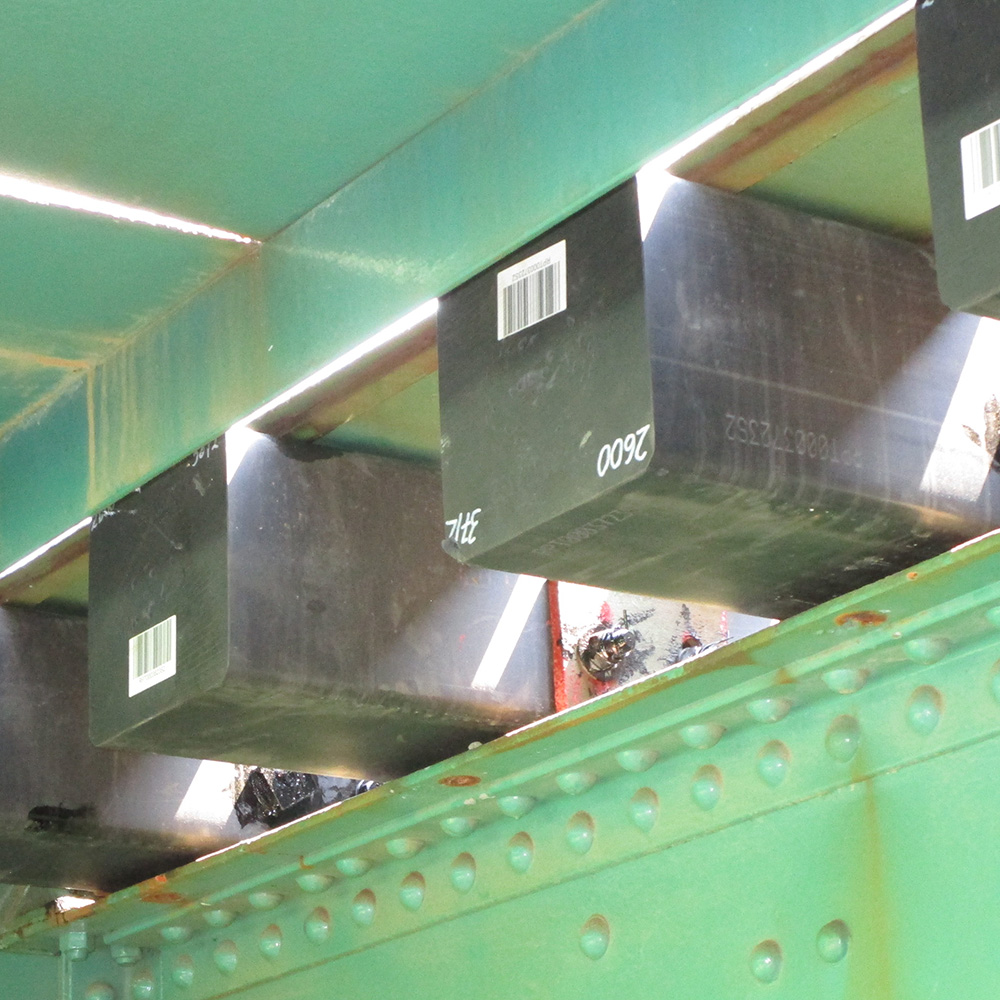 STRAILway bridge sleepers detail view installation Hungary