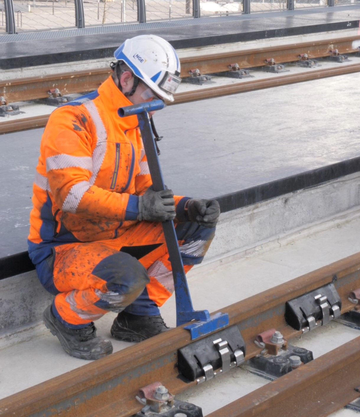 Installation STRAILastic A300 absorbeur contre le bruit