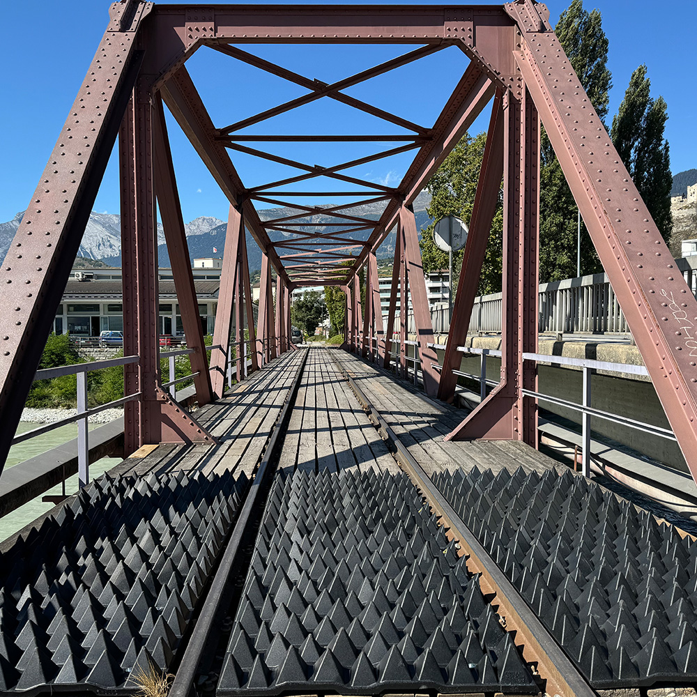 grid Brücke als Schutz vor unbefugtem Betreten