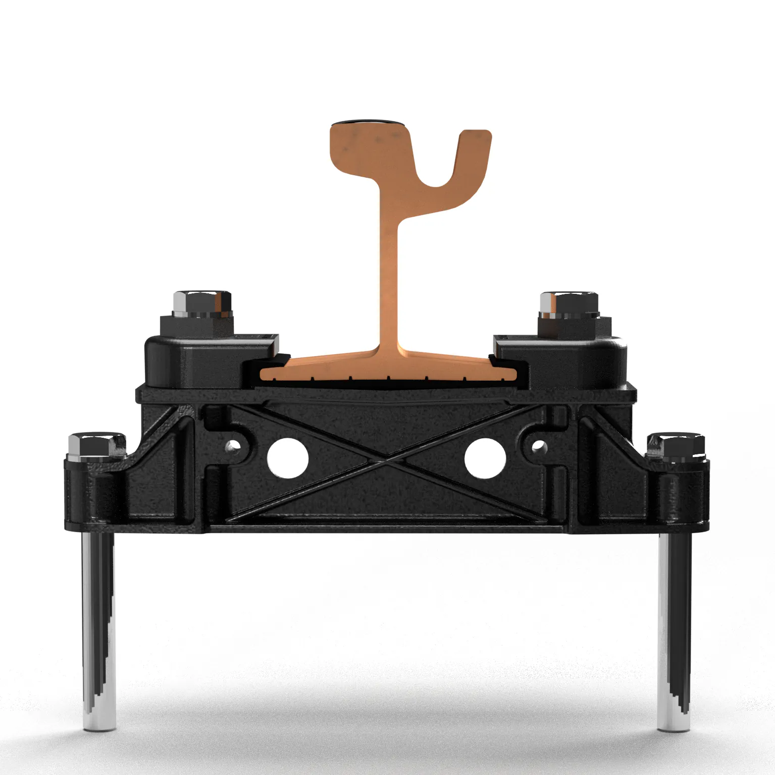 3D view STRAILastic GRS - Precise fixation and height adjustment for track frames