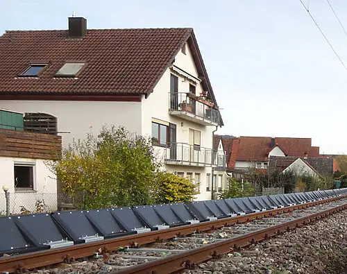 STRAILwave mSW360 - Die innovative Mini-Schallschutzwand direkt an der Schiene.