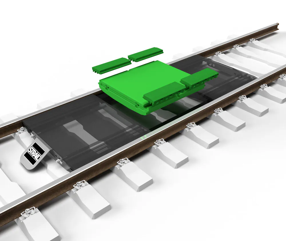 velo - barrierefreie Bahnübergangssystem 3D Ansicht